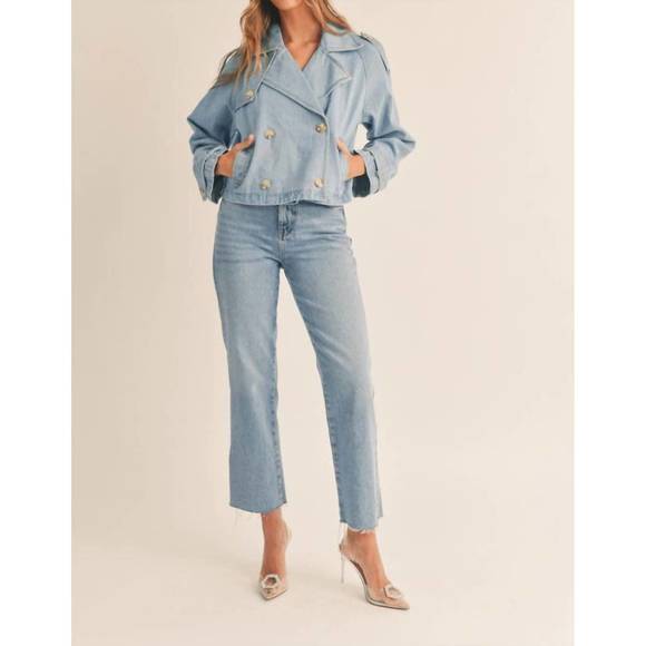 MABLE Layered Look Trench Coat With Denim Jacket main image 0